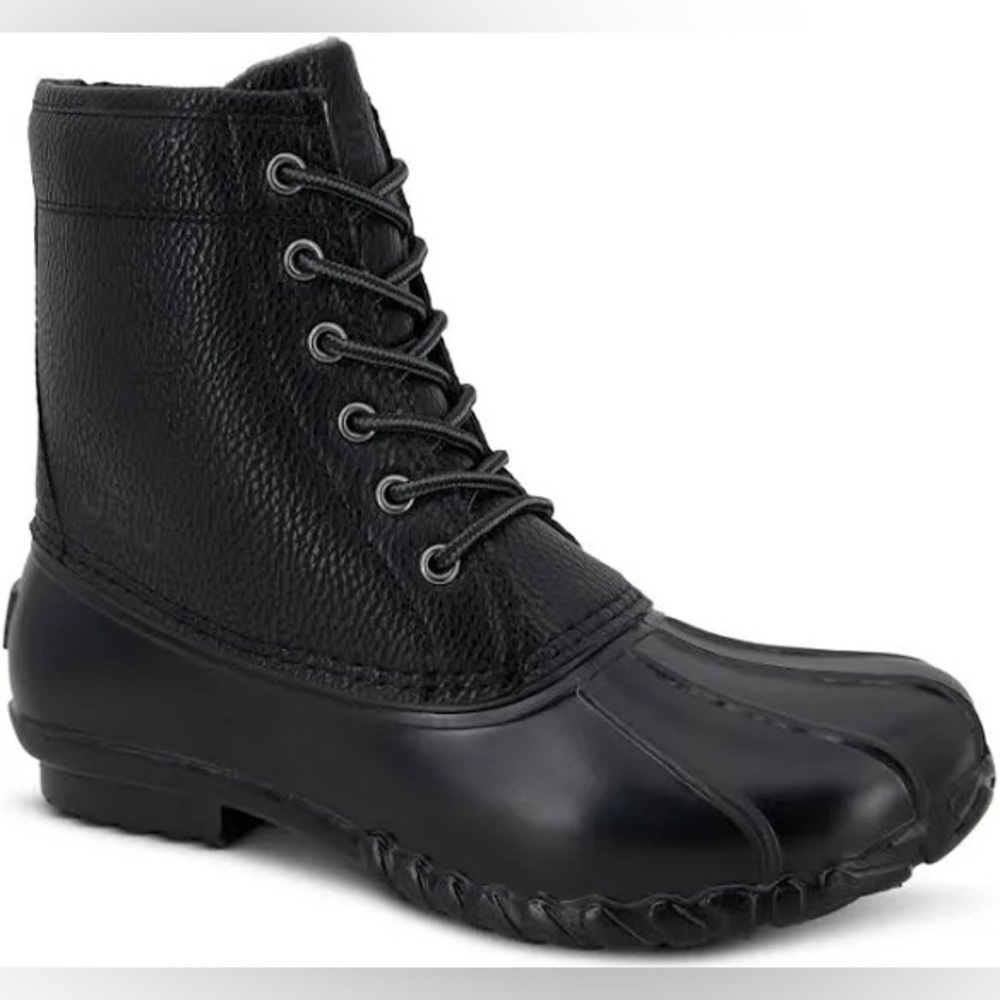 JBU Men's by Jambu Black Lace-up Waterproof Duck Boots- Size 9